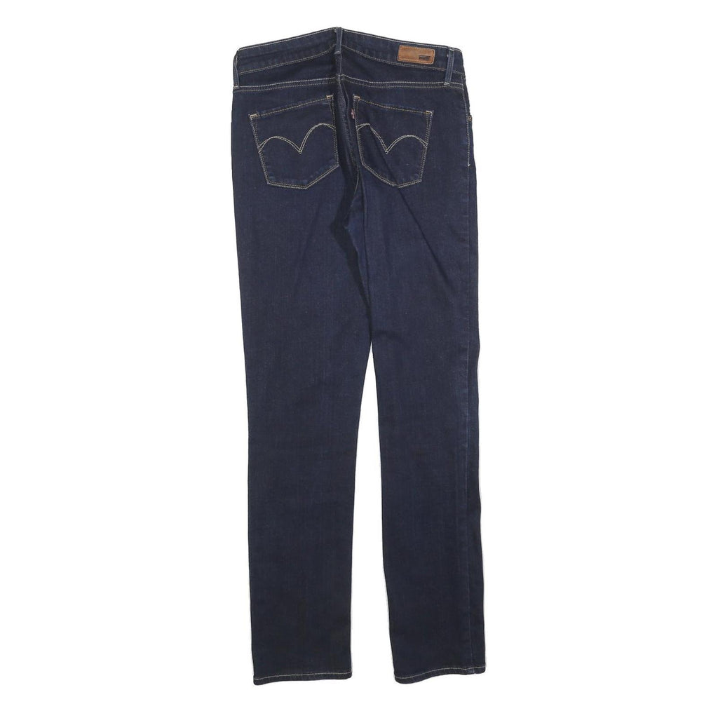 LEVI'S Womens Slim Dark Blue Denim Jeans Cotton Blend Zip W28 L32 Classic Fit