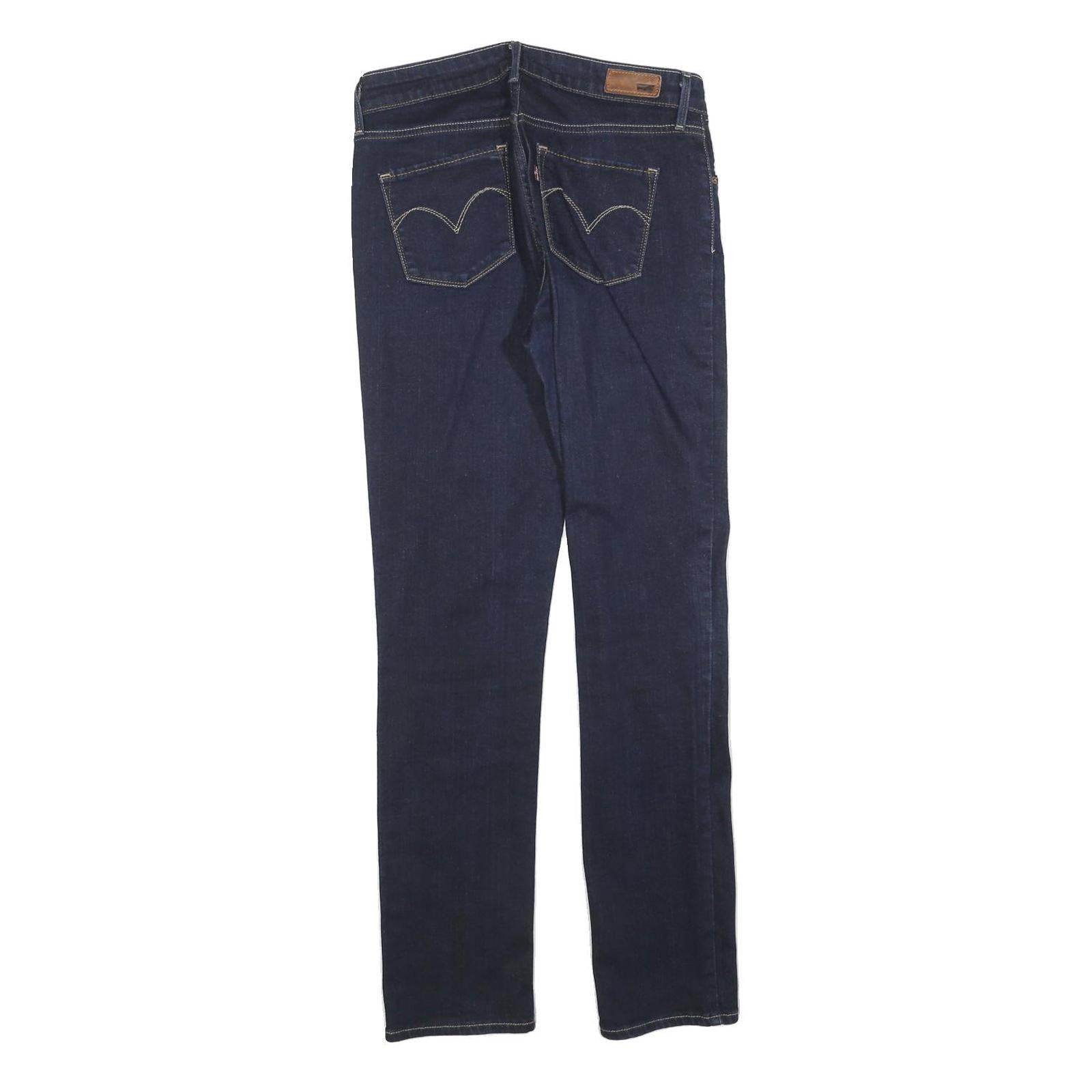 LEVI'S Womens Slim Dark Blue Denim Jeans Cotton Blend Zip W28 L32 Classic Fit