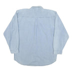 Mens Light Blue Racing 24 Button Down Cotton Blend Shirt XL