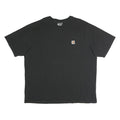 CARHARTT Mens Black Pocket T-Shirt 2XL Short Sleeve Crew Neck Cotton Workwear