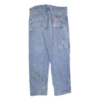 DICKIES Mens Jeans Blue Relaxed Loose Denim Light W38 L32 Workwear Utility