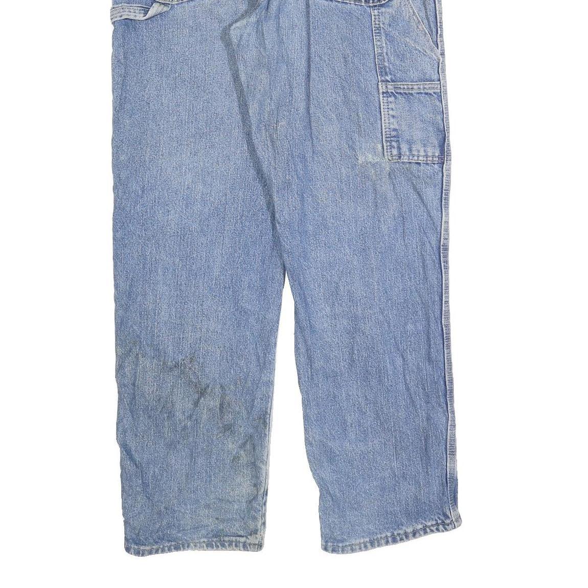 DICKIES Mens Jeans Blue Relaxed Loose Denim Light W38 L32 Workwear Utility