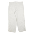 MANCHESTER Womens Relaxed Linen White Trousers W36 L28 Zip Closure Casual Summer