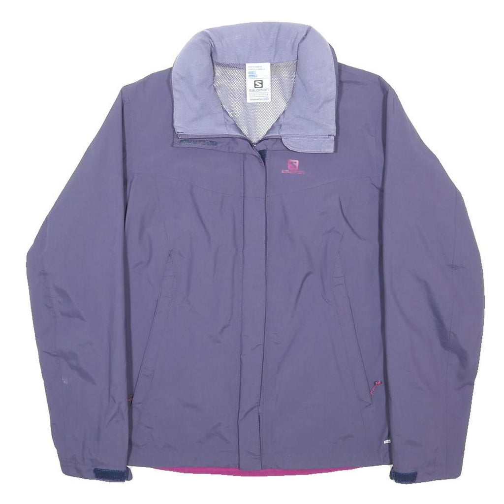 SALOMON Womens Purple Synthetic Zip Jacket M Outdoor Sportswear Lightweight