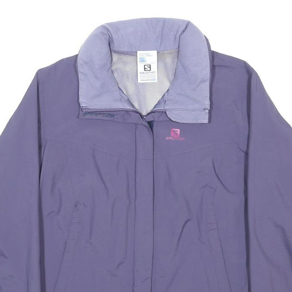 SALOMON Womens Purple Synthetic Zip Jacket M Outdoor Sportswear Lightweight