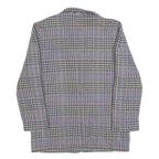 VITTORIO BALDI Womens Blue & Beige Check Jacket M Woven Classic Button Closure