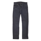 LEVI'S Mens Black Slim Jeans Denim W28 L29 Zip Cotton Blend Casual