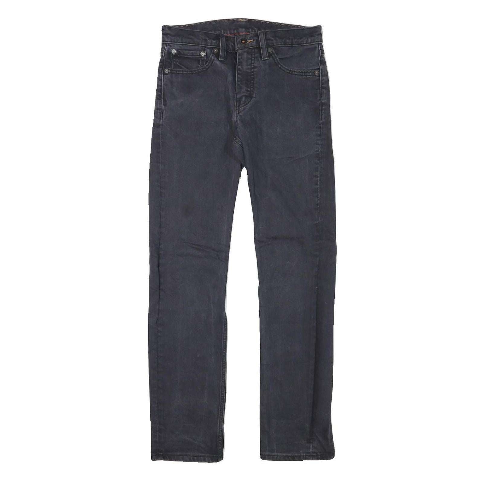 LEVI'S Mens Black Slim Jeans Denim W28 L29 Zip Cotton Blend Casual