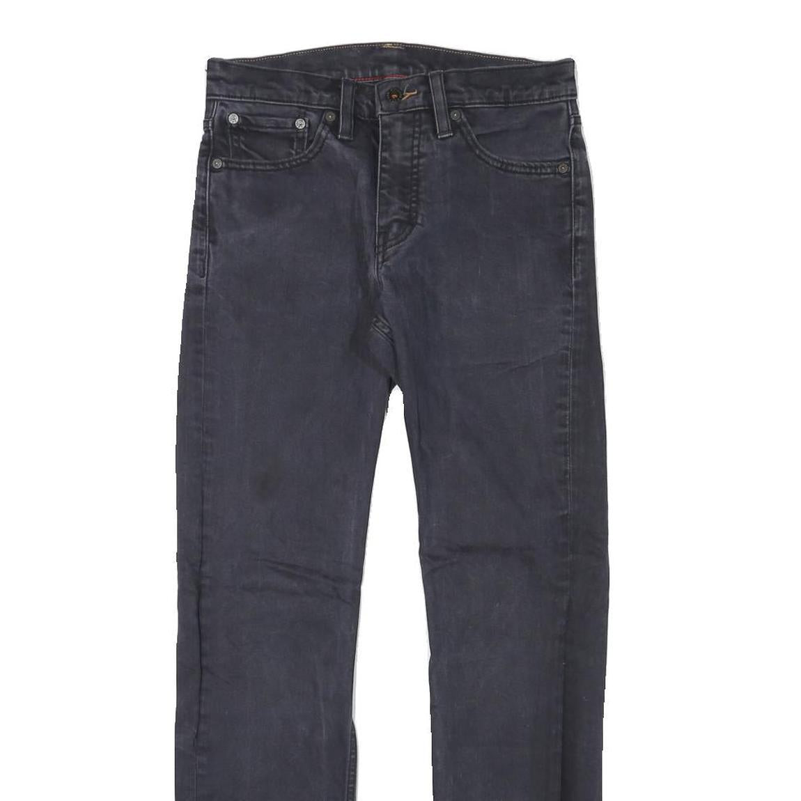 LEVI'S Mens Black Slim Jeans Denim W28 L29 Zip Cotton Blend Casual