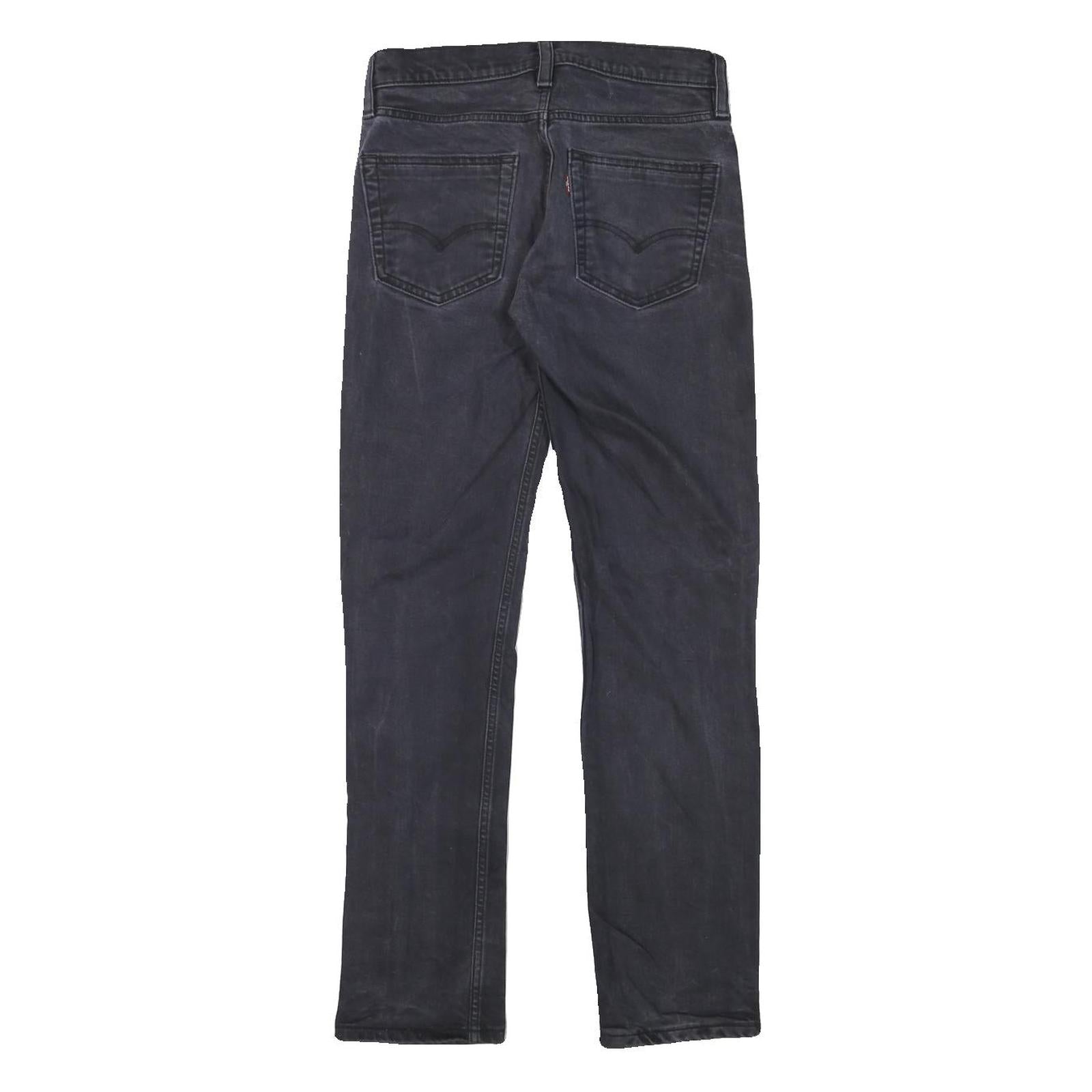 LEVI'S Mens Black Slim Jeans Denim W28 L29 Zip Cotton Blend Casual