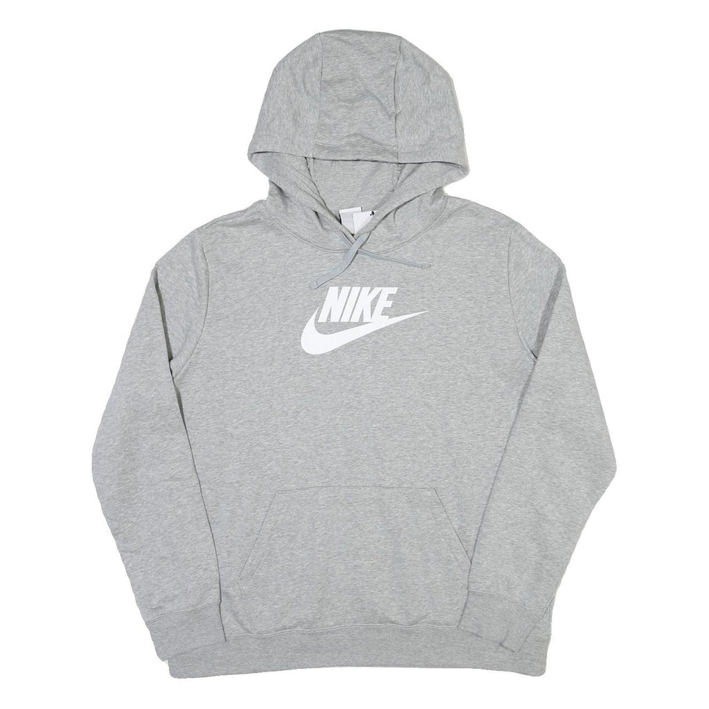 NIKE Womens Grey Hoodie XL Cotton Blend Pullover Casual Sportswear