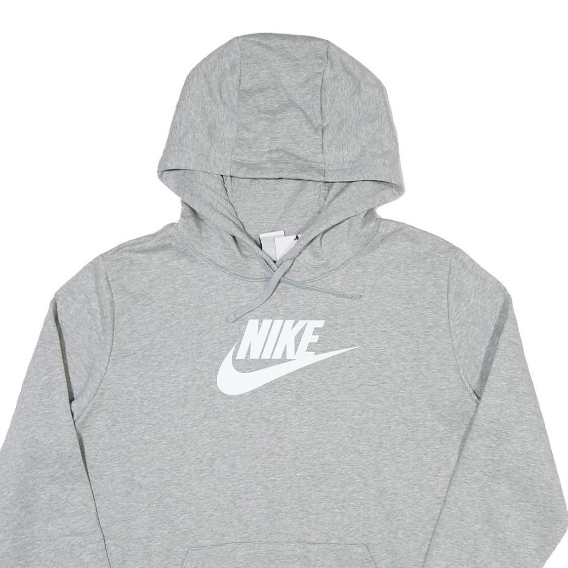 NIKE Womens Grey Hoodie XL Cotton Blend Pullover Casual Sportswear