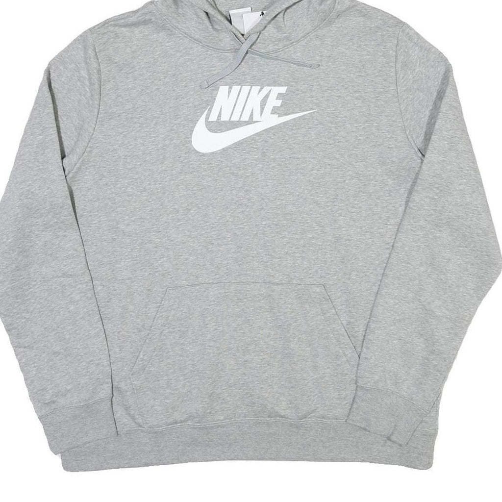 NIKE Womens Grey Hoodie XL Cotton Blend Pullover Casual Sportswear