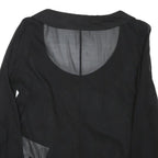 RED VALENTINO Womens Black Blouse Long Sleeve Collar Round Neck Plain S Elegant