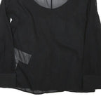 RED VALENTINO Womens Black Blouse Long Sleeve Collar Round Neck Plain S Elegant