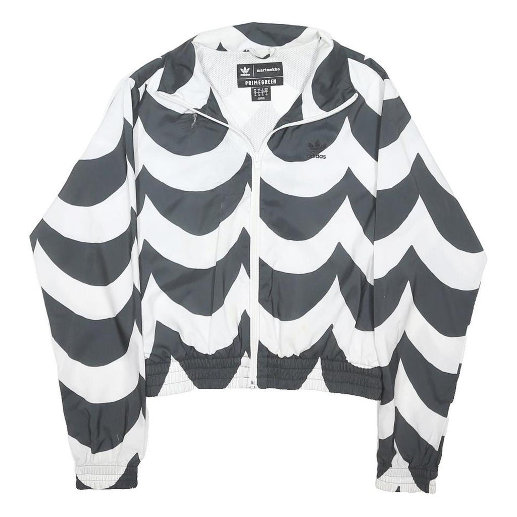 Adidas Originals Womens Black & White Marimekko Primegreen Zip Jacket UK 10