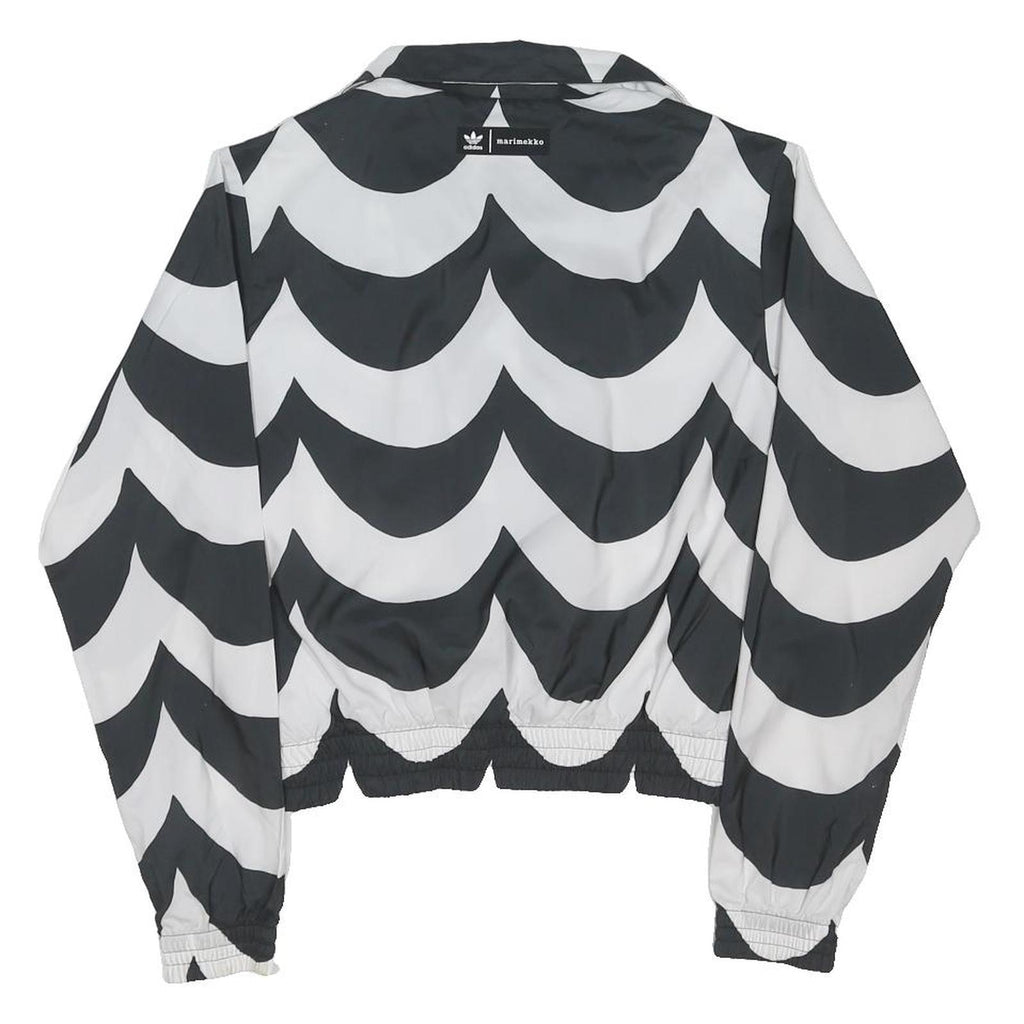Adidas Originals Womens Black & White Marimekko Primegreen Zip Jacket UK 10