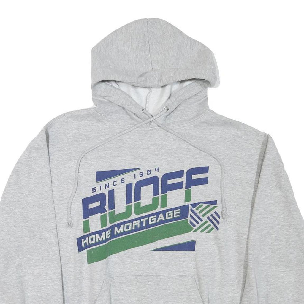 MV SPORT Mens Grey Ruoff Home Mortgage Pullover Hoodie M Cotton Blend Casual