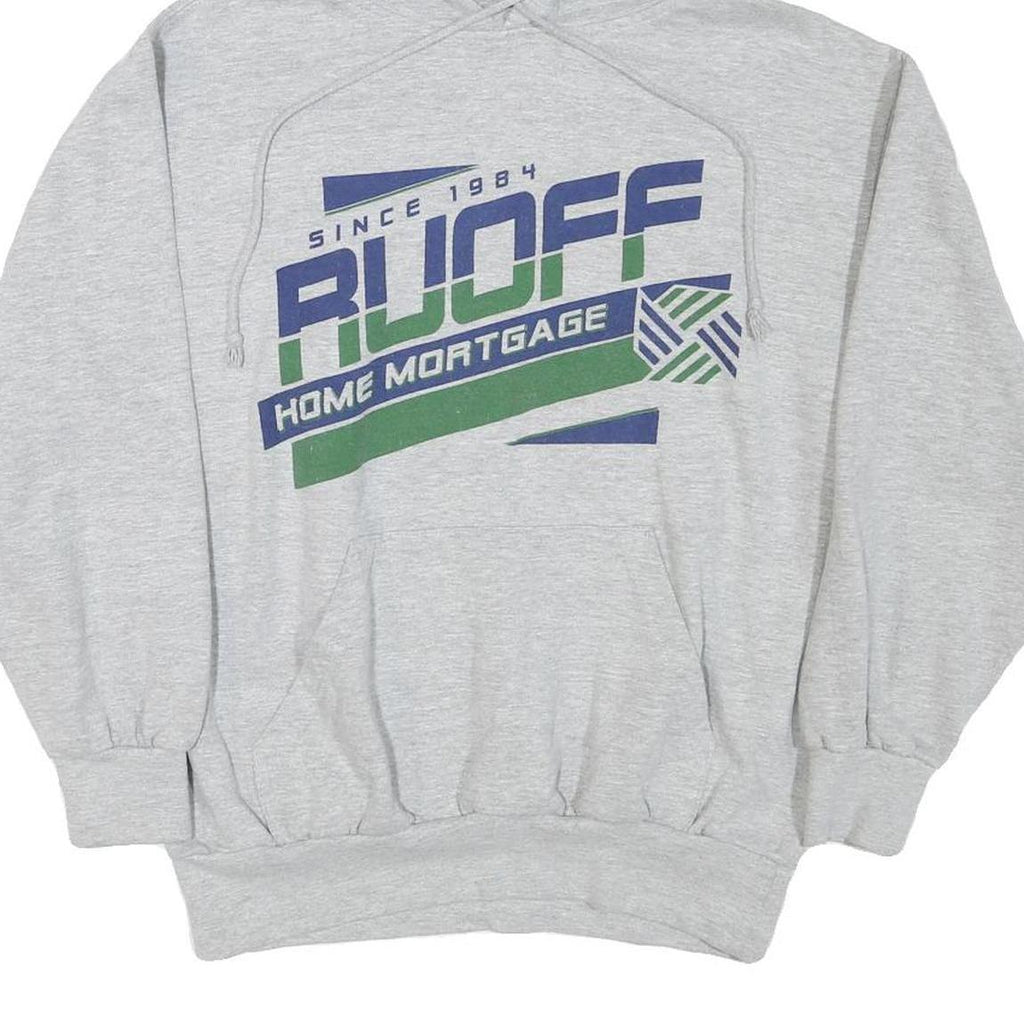 MV SPORT Mens Grey Ruoff Home Mortgage Pullover Hoodie M Cotton Blend Casual