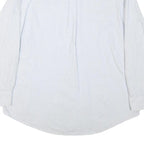 CHAPS Mens Blue & White Striped Shirt XL Button-Down Collar Cotton Blend