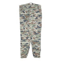 TALLY WEIJL Womens Cotton Blend Green Brown Camouflage Regular Tapered Trousers