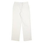TOMMY HILFIGER Womens Cotton Blend White Regular Straight Trousers W28 L30