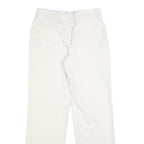 TOMMY HILFIGER Womens Cotton Blend White Regular Straight Trousers W28 L30