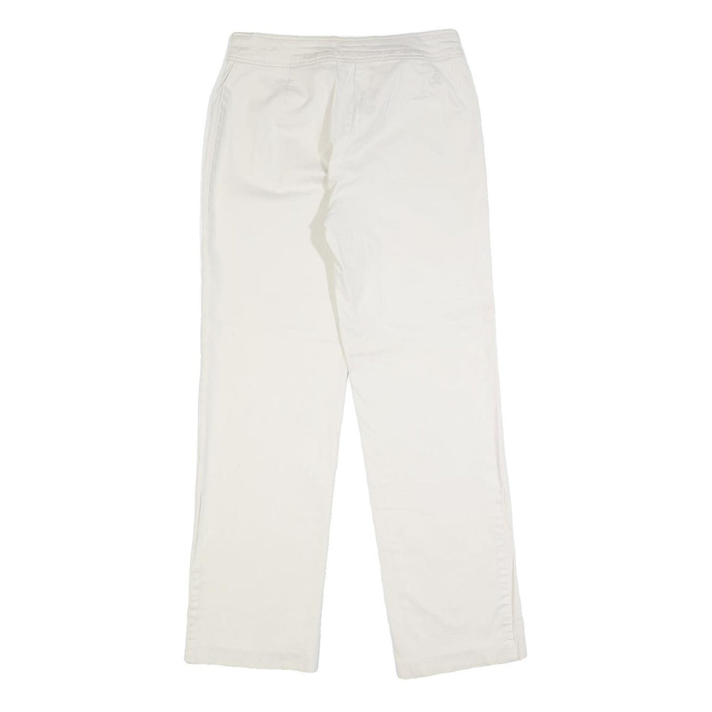 TOMMY HILFIGER Womens Cotton Blend White Regular Straight Trousers W28 L30
