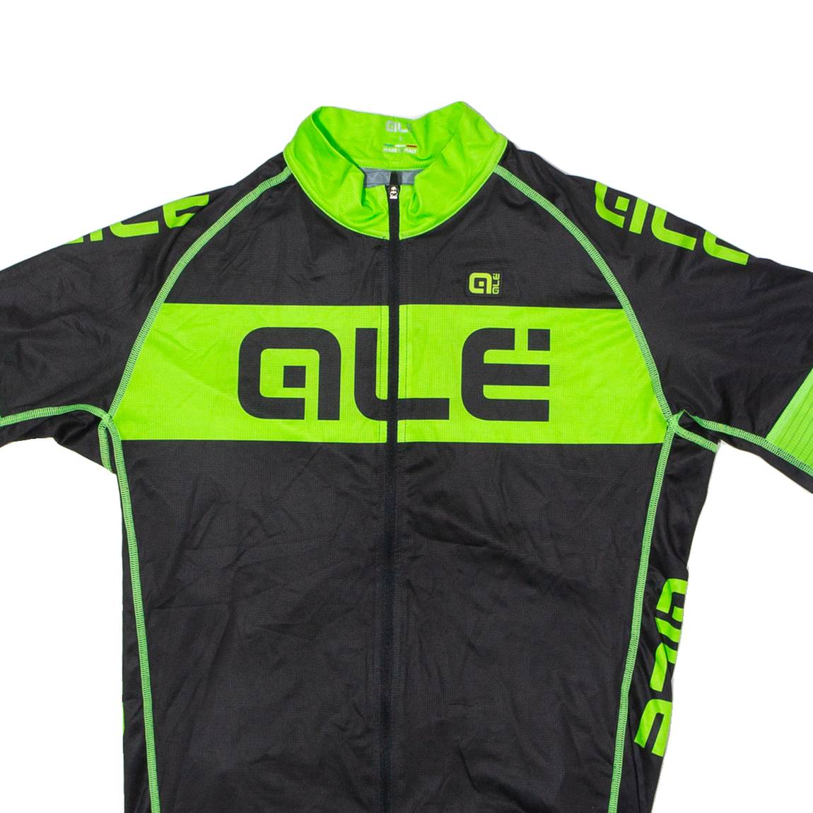 QLE Full Zip Cycling Womens Jersey Black High Neck L