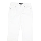 CALVIN KLEIN JEANS Womens Cotton White Regular Straight Trousers W31 L30 Classic