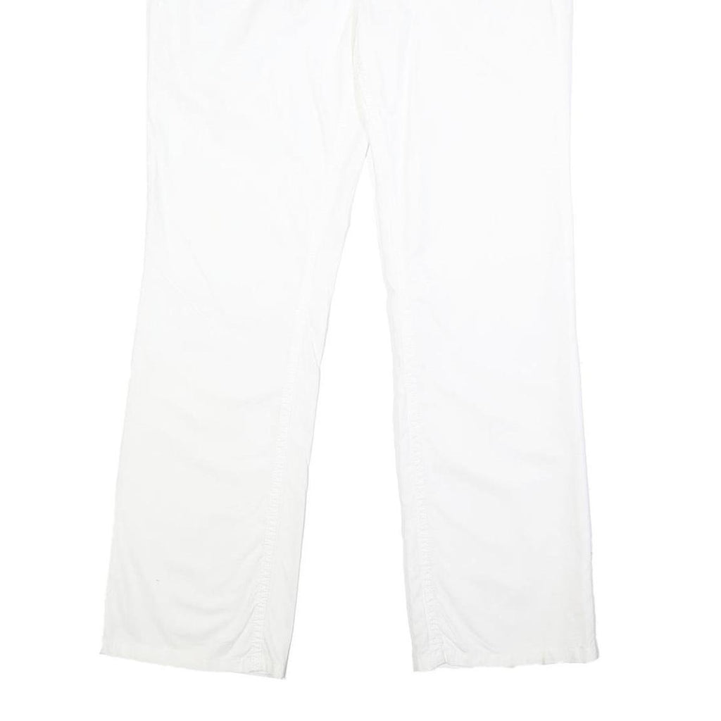 CALVIN KLEIN JEANS Womens Cotton White Regular Straight Trousers W31 L30 Classic