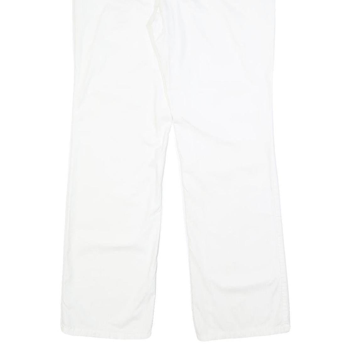 CALVIN KLEIN JEANS Womens Cotton White Regular Straight Trousers W31 L30 Classic