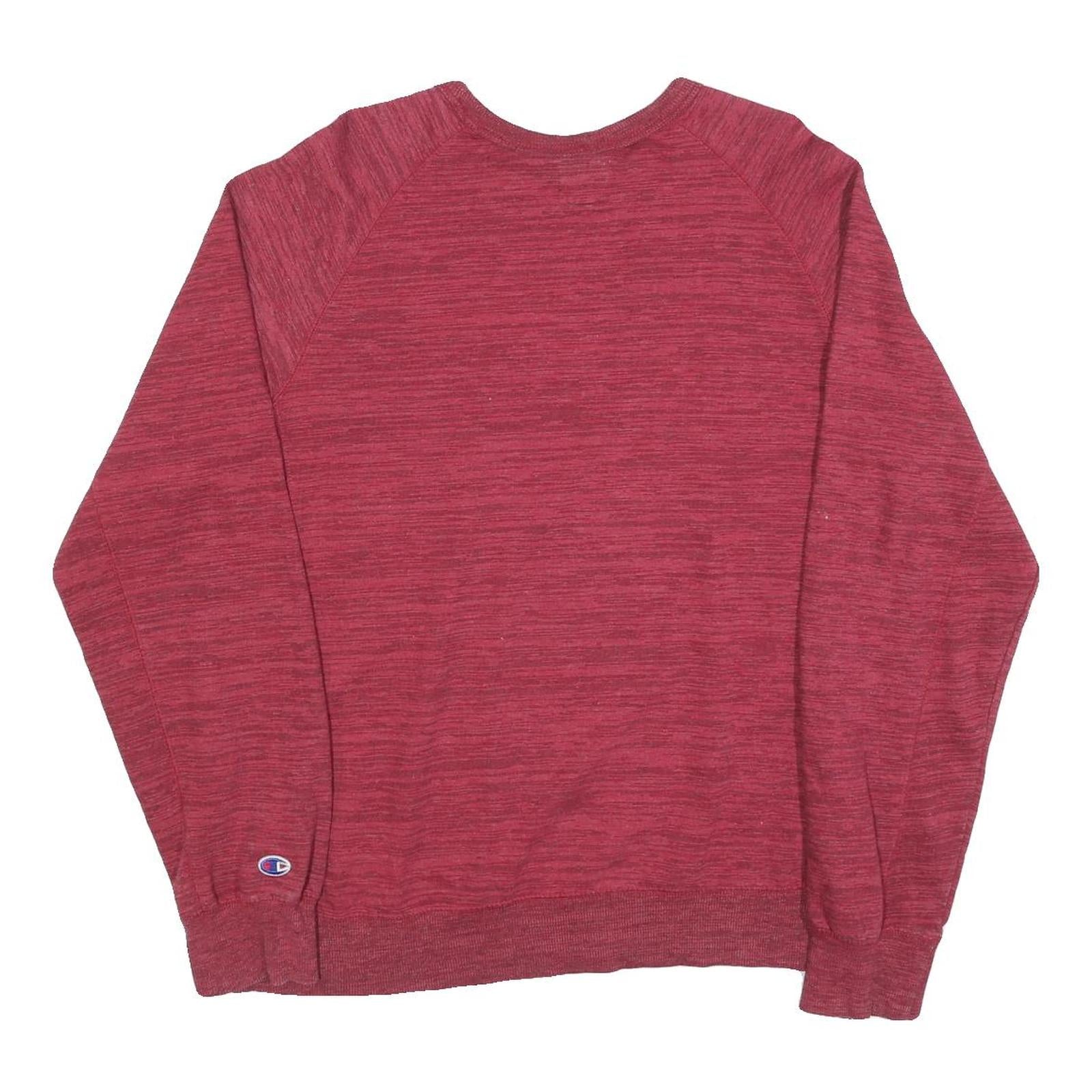 CHAMPION Mens Red XL Crew Neck Casual Vintage Style Cotton Blend Sweatshirt