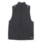 NIKE Womens Black White Running Jacket S Polyester Zip Therma-Fit Fitness