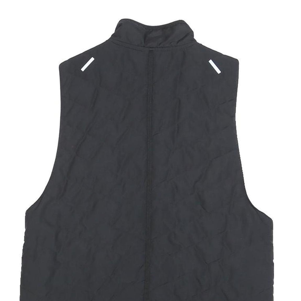 NIKE Womens Black White Running Jacket S Polyester Zip Therma-Fit Fitness