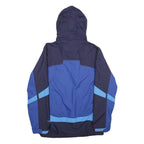 COLUMBIA Mens Blue & Navy Outdoor Jacket S Nylon Colourblock Hooded Zip