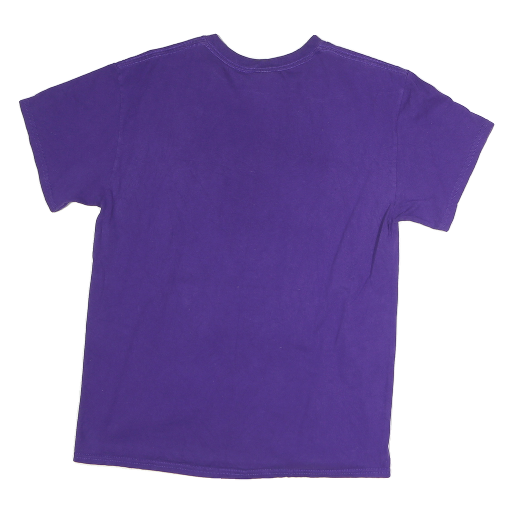 GILDAN Mens Purple Rockford University Graphic T-Shirt M Short Sleeve Crew Neck