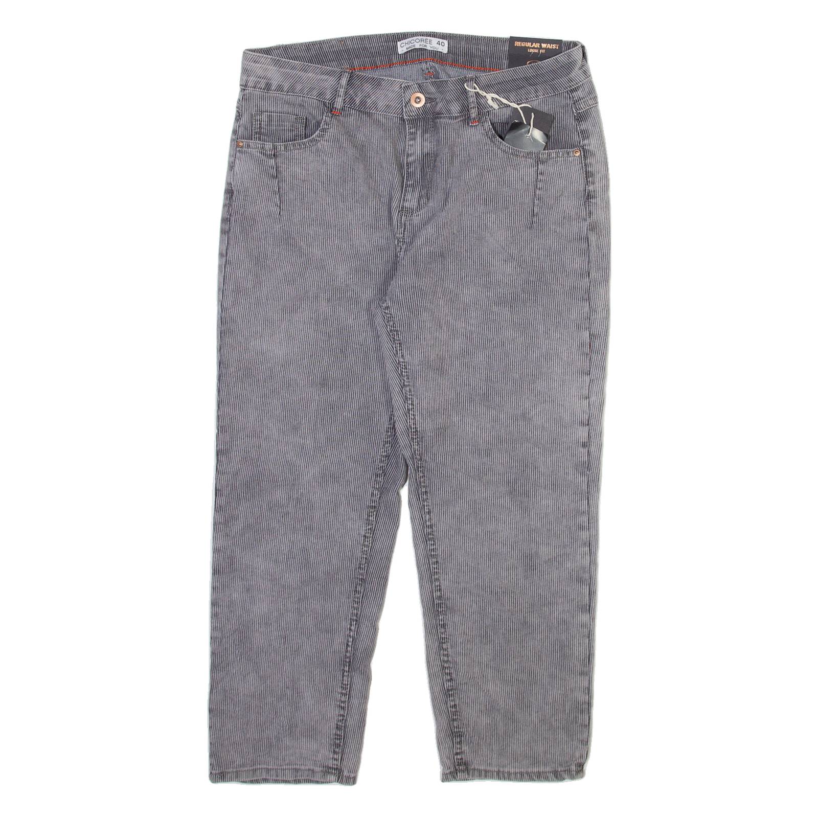 CHICOREE Womens Trousers Grey Regular Tapered W30 L23
