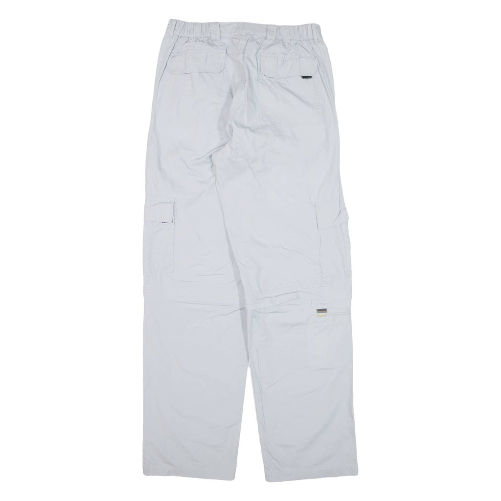 BIAGGINI Cargo Zip-off Womens Trousers Grey Relaxed Straight W31 L31