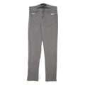CALVIN KLEIN Womens Slim Grey Cotton Blend Slim Leg Trousers W30 L30 Stylish Zip