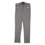 CALVIN KLEIN Womens Slim Grey Cotton Blend Slim Leg Trousers W30 L30 Stylish Zip