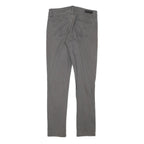 CALVIN KLEIN Womens Slim Grey Cotton Blend Slim Leg Trousers W30 L30 Stylish Zip
