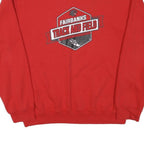 GILDAN Mens Red Fairbanks Track And Field Crew Neck M Sweatshirt Pullover Sport
