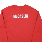 GILDAN Mens Red Fairbanks Track And Field Crew Neck M Sweatshirt Pullover Sport