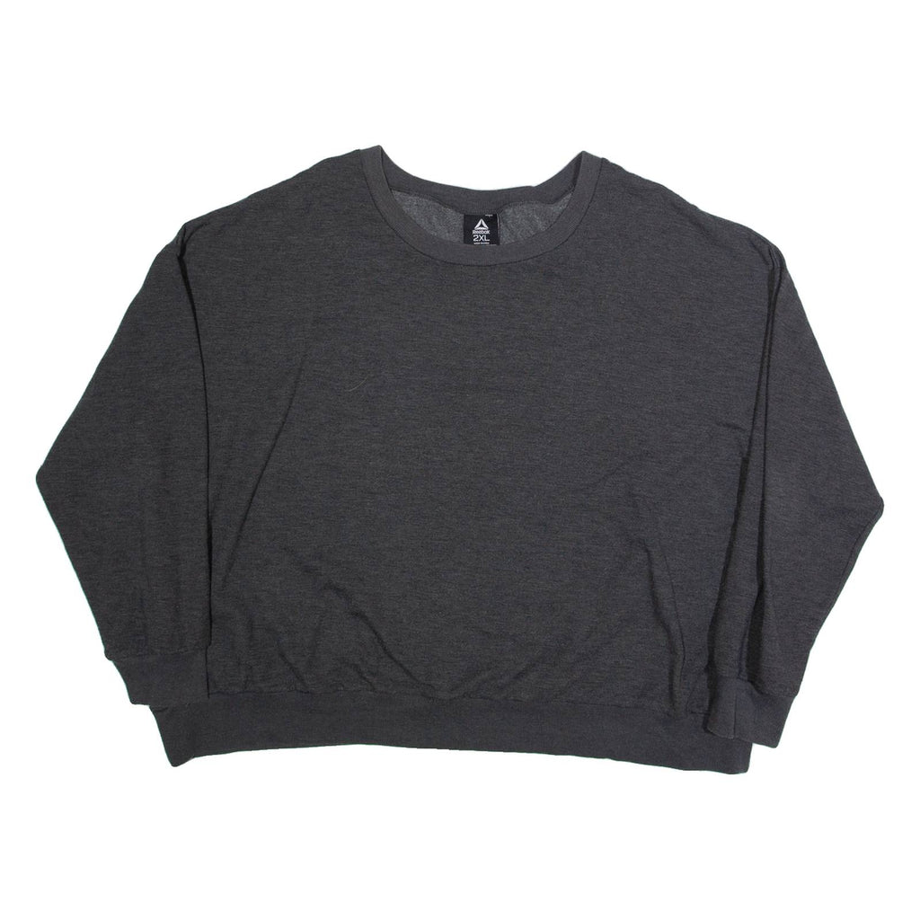 REEBOK Womens Sweatshirt Grey 2XL