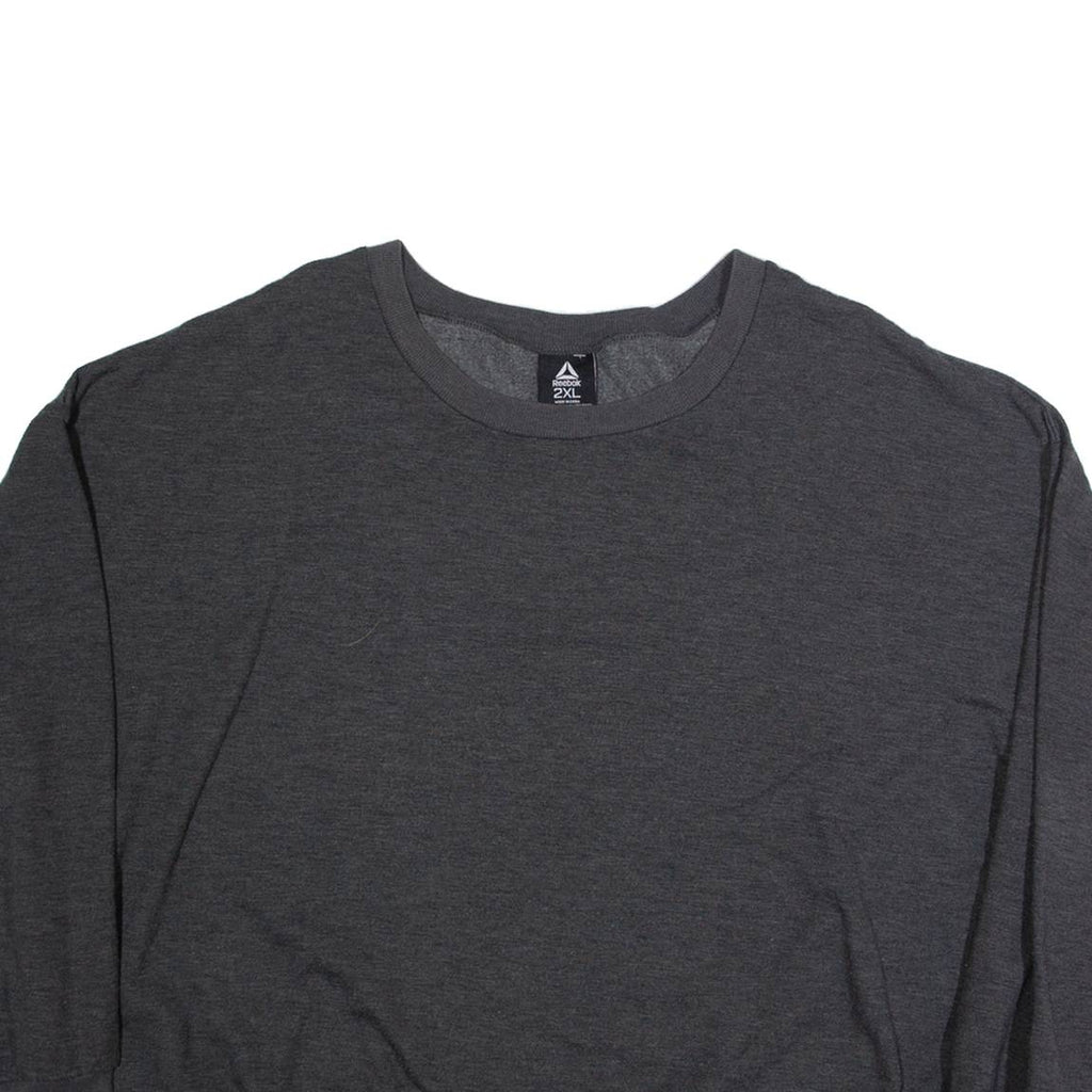 REEBOK Womens Sweatshirt Grey 2XL