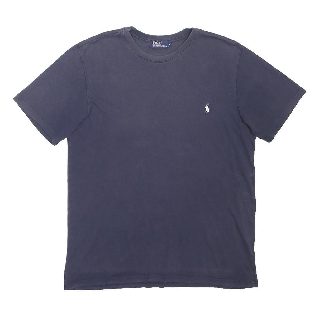 POLO RALPH LAUREN Mens Navy Blue Classic T-Shirt L Short Sleeve Crew Neck Casual