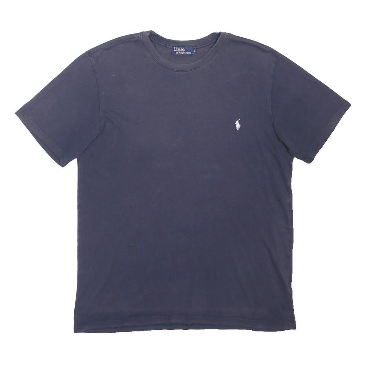 POLO RALPH LAUREN Mens Navy Blue Classic T-Shirt L Short Sleeve Crew Neck Casual