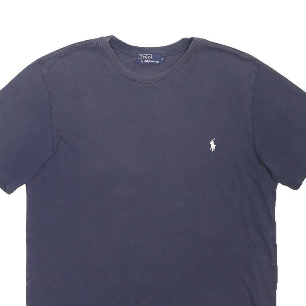 POLO RALPH LAUREN Mens Navy Blue Classic T-Shirt L Short Sleeve Crew Neck Casual