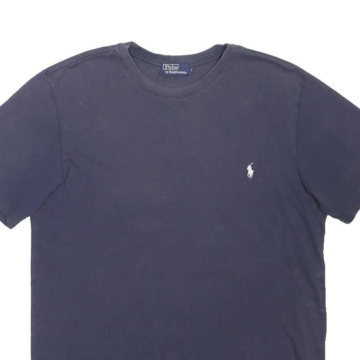POLO RALPH LAUREN Mens Navy Blue Classic T-Shirt L Short Sleeve Crew Neck Casual